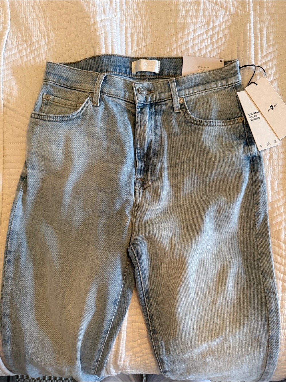 NWT- 7 For All Mankind High Waist Slim Kick Jean - Picture 2 of 8